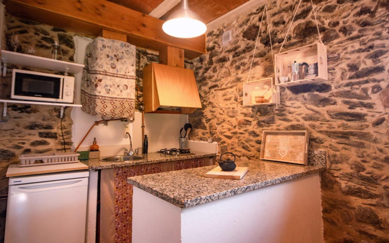 Apartamento duplex rural con chimenea y vistas panorámicas desde la cama Sant Marti Sacalm Esterno foto